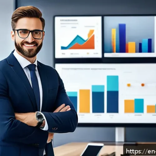 Home 17 브랜드 마케팅 컨설턴트 되기 - A professional brand marketing consultant in a modern office setting, confidently presenting a sleek...